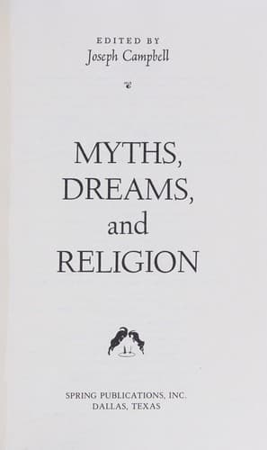 Portada de Myths, dreams, and religion