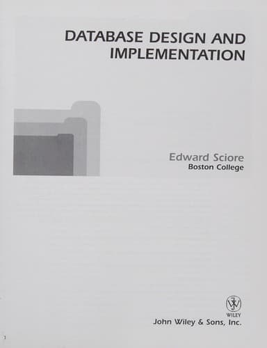 Portada de Database design and implementation