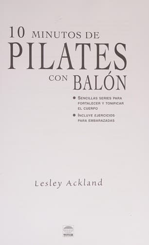 Portada de 10 minutos de pilates con balón
