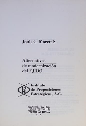 Portada de Alternativas de modernización del ejido