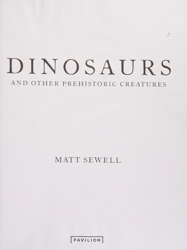 Portada de Dinosaurs and Other Prehistoric Creatures