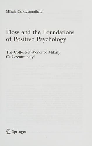 Portada de Flow and the Foundations of Positive Psychology