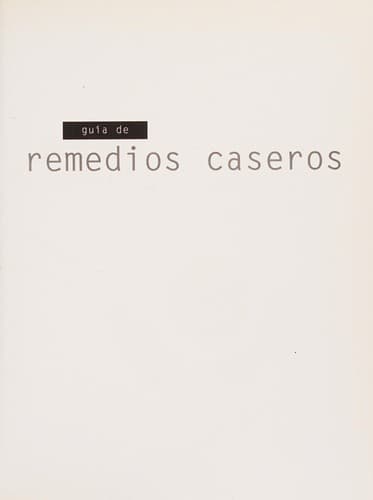 Portada de Guia de los Remedios Caseros