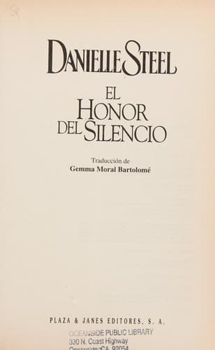 Portada de Honor del Silencio