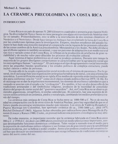 Portada de La Ceramica Precolombina en Costa Rica = [Pre-Columbian Ceramics in Costa Rica]