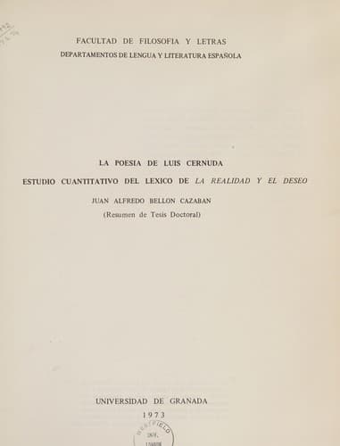 Portada de La poesia de Luis Cernuda