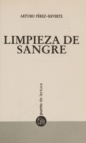 Portada de Limpieza de sangre