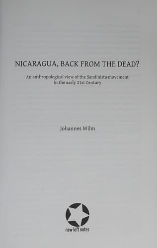Portada de Nicaragua, back from the dead?