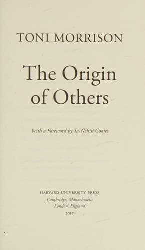 Portada de The origin of others
