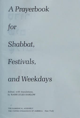 Portada de Siddur Sim Shalom