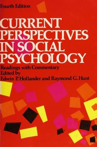 Portada de Current perspectives in social psychology