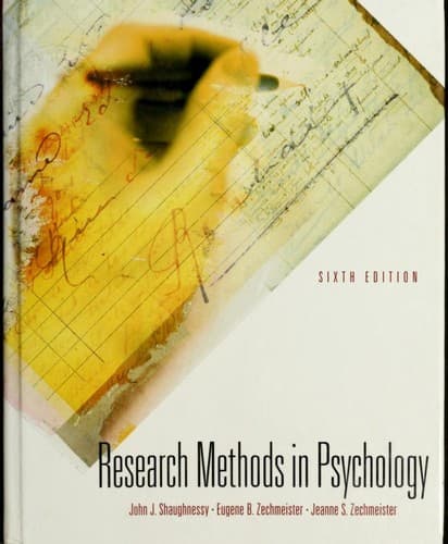 Portada de Research methods in psychology
