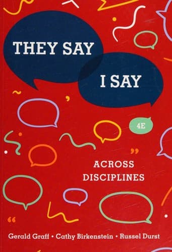 Portada de They Say/I Say