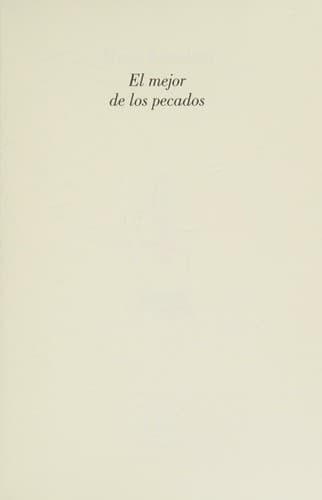 Portada de El mejor de los pecados