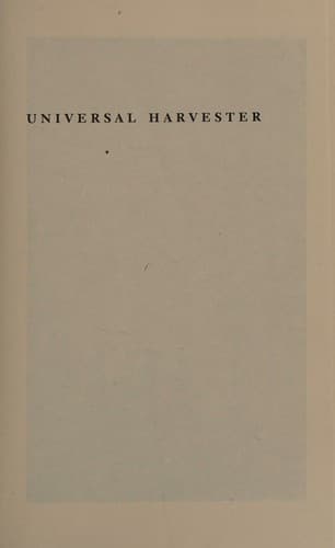 Portada de Universal Harvester