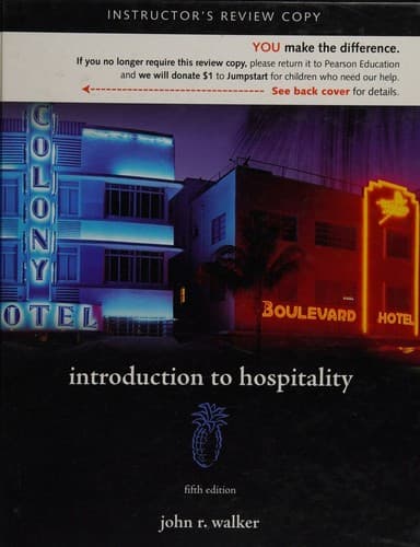 Portada de Introduction to Hospitality