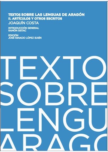 Portada de Textos sobre las lenguas de Aragón