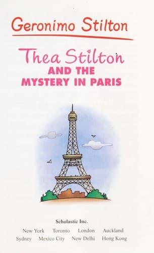Portada de Thea Stilton and the Mystery in Paris