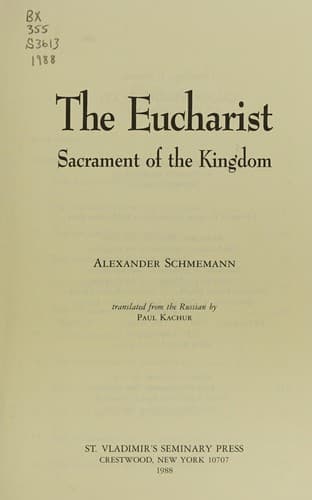 Portada de The Eucharist--sacrament of the Kingdom