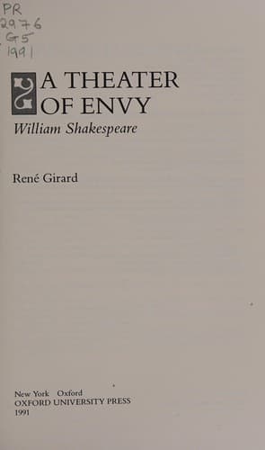 Portada de A theater of envy