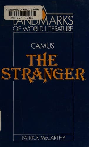 Portada de Albert Camus, The stranger