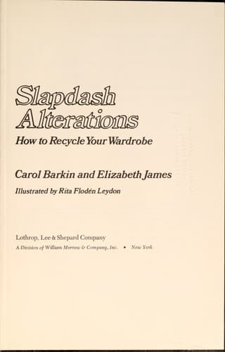 Portada de Slapdash alterations