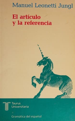 Portada de El artículo y la referencia