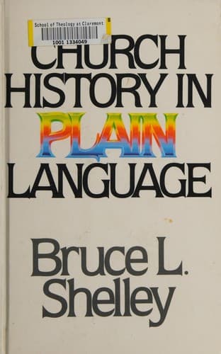 Portada de Church history in plain language