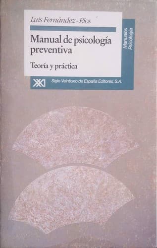 Portada de Manual de psicología preventiva