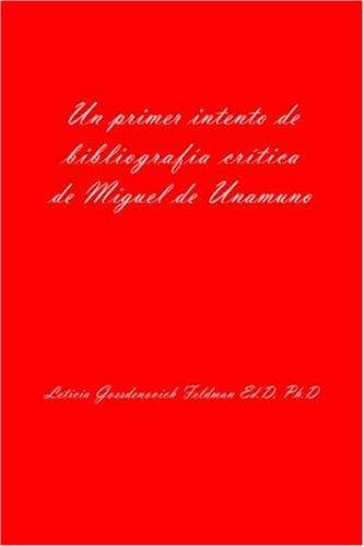 Portada de Un Primer Intento de Bibliografia Critica de Miguel de Unamuno