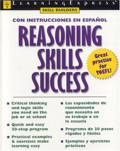 Portada de Reasoning skills success con instrucciones en español