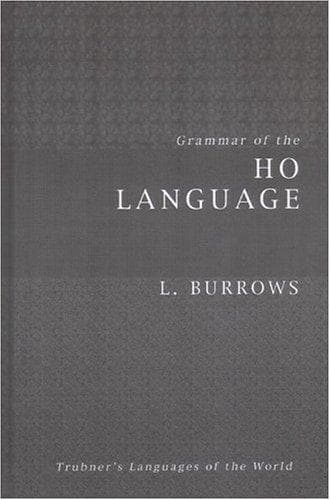 Portada de Grammar of the Ho Language