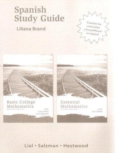 Portada de Spanish Study Guide for Basic College Mathematics 7th Ed and Essential Mathematics 2nd Ed