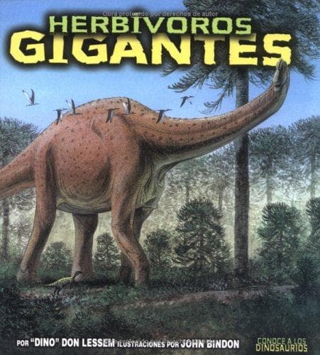 Portada de Herbivoros Gigantes/giant Plant-eating Dinosaurs