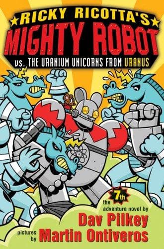 Portada de Ricky Ricotta's Mighty Robot vs. the Uranium unicorns from Uranus