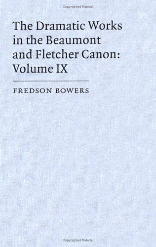 Portada de The Dramatic Works in the Beaumont and Fletcher Canon