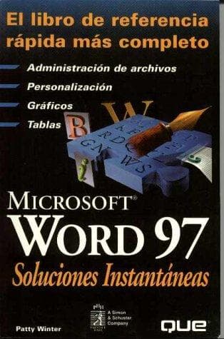 Portada de MS Word 97 Soluciones Instantaneas