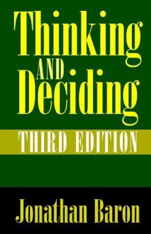 Portada de Thinking and deciding