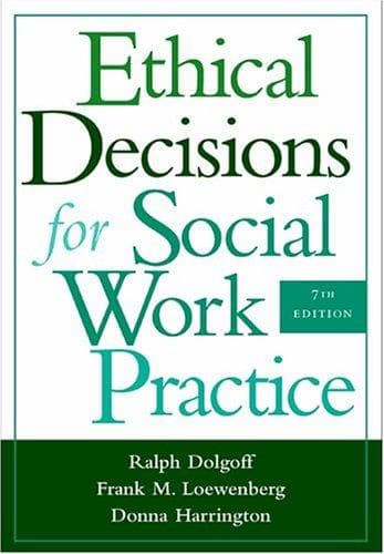 Portada de Ethical decisions for social work practice.