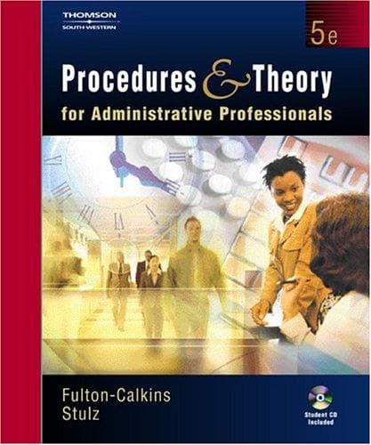 Portada de Procedures & theory for administrative professionals