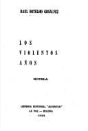 Portada de Los violentos años
