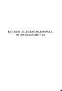 Portada de Estudios de literatura española de los siglos XIX y XX
