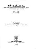 Portada de Nāṭyaśāstram