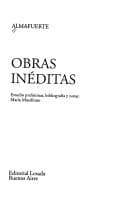 Portada de Obras inéditas