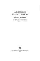 Portada de Luis Rosales poeta y crítico