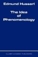 Portada de The idea of phenomenology