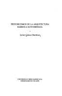 Portada de Historicismos de la arquitectura barroca novohispana