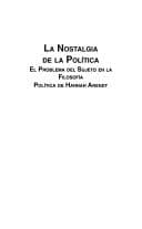 Portada de La nostalgia de la política