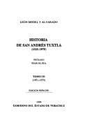 Portada de Historia de San Andrés Tuxtla (1525-1975)