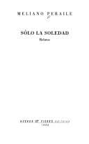 Portada de Sólo la soledad